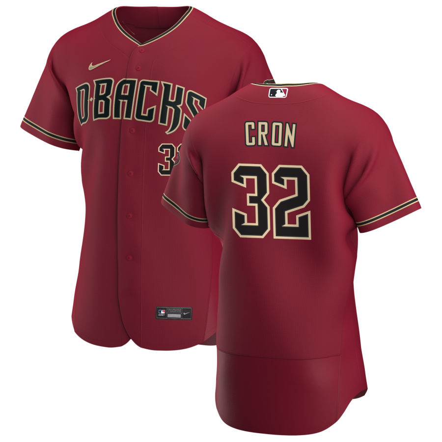 Arizona Diamondbacks #32 Kevin Cron Men Nike Crimson Authentic Alternate Team MLB Jersey->arizona diamondback->MLB Jersey